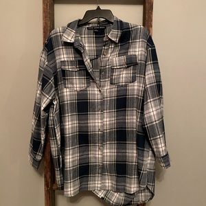 Hyfve plaid boyfriend flannel - size L